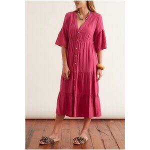 Xirena Kendall Midi Dress in Lipstick Pink Small